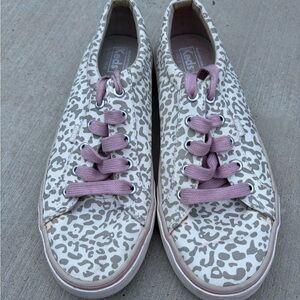 Keds Women's Animal Print Sneakers - Lavender and Cream